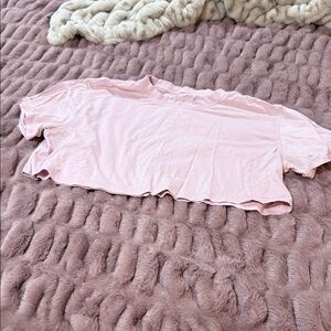 Pink Cropped T-Shirt by lululemon size s/m